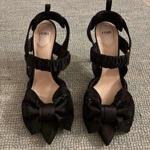 Fendi Satin Sequin Bow Colibris